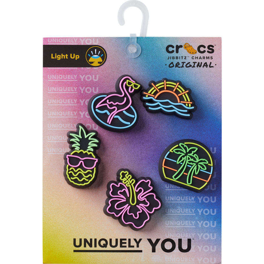 Lights Up Neon 5 Pack Jibbitz™ charms | Crocs Recommended