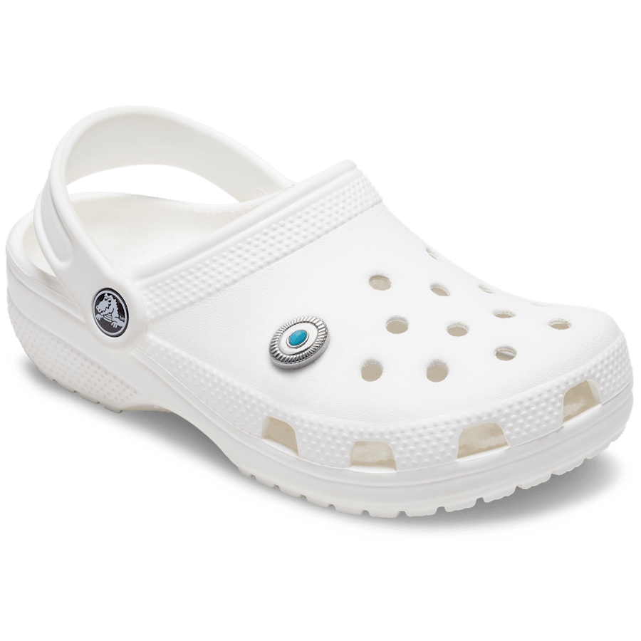 Silver Turquoise Emblem Jibbitz™ charms | Crocs Popular