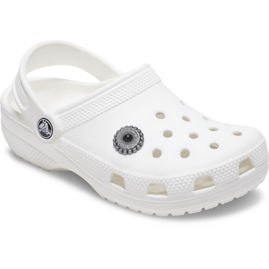 Silver and Black Emblem Jibbitz™ charms | Crocs Classic