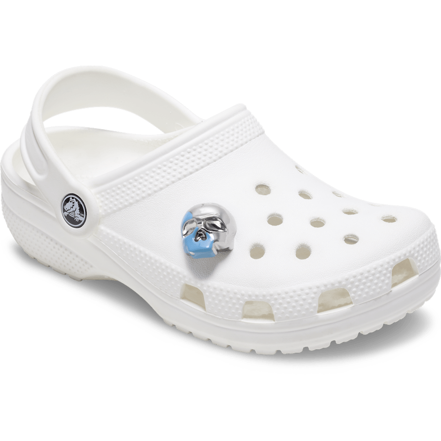 Silver and Blue Enamel Skull Jibbitz™ charms | Crocs Special Offer