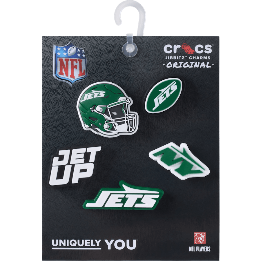NFL New York Jets 5 Pack Jibbitz Shoe Charm | Crocs Value