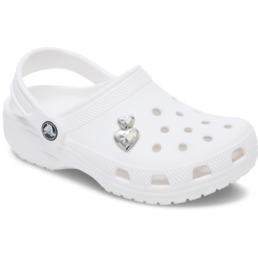 Silver Double Heart Jibbitz™ charms | Crocs Featured