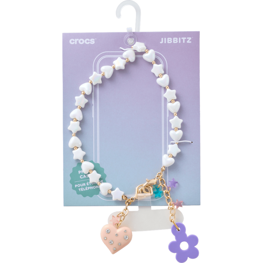 Beaded Heart Flower Phone Wristlet | Crocs Signature