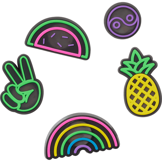 Lights Up Fun 5 Pack Jibbitz Shoe Charm | Crocs New