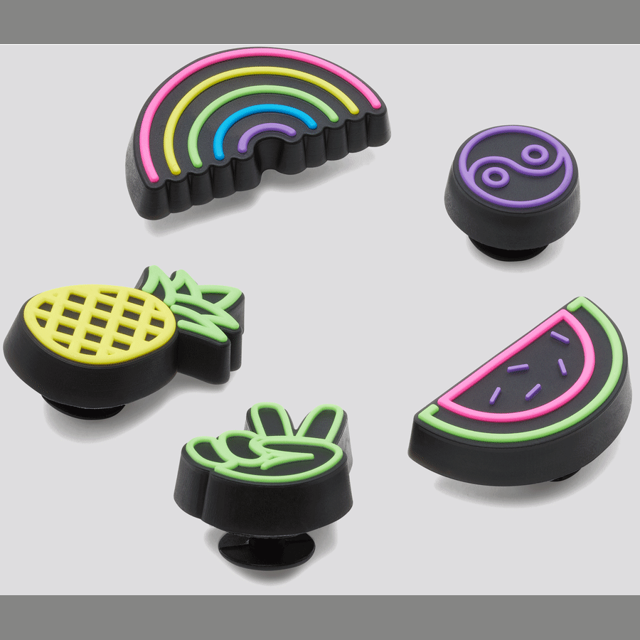 Lights Up Fun 5 Pack Jibbitz Shoe Charm | Crocs New