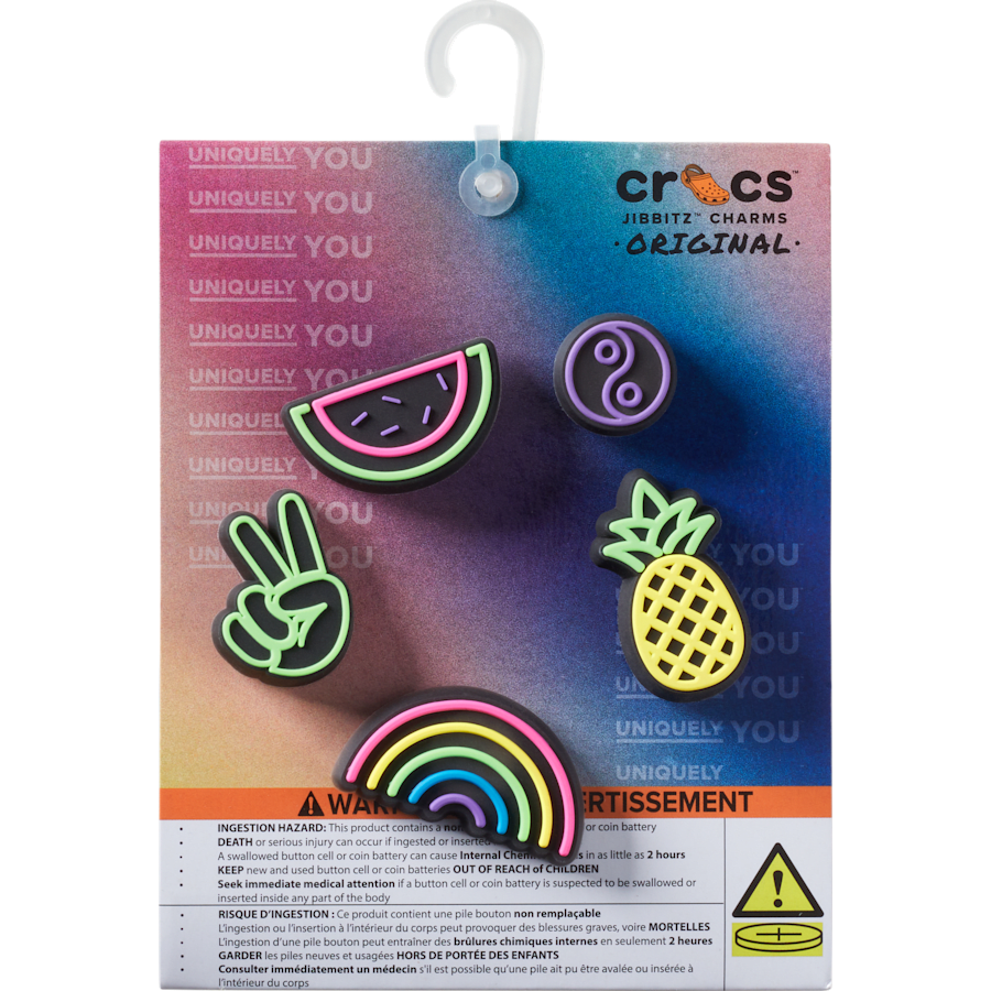 Lights Up Fun 5 Pack Jibbitz Shoe Charm | Crocs New