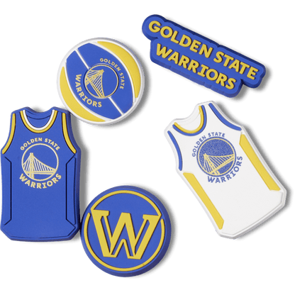 NBA Golden State Warriors 5 Pack Jibbitz™ charms | Crocs Value