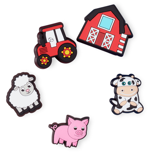Cutesey Farm Animal 5 Pack Jibbitz Shoe Charm | Crocs Latest