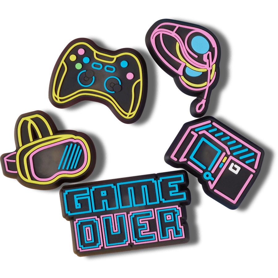 Lights Up Neon Gamer 5 Pack Jibbitz™ charms | Crocs Signature
