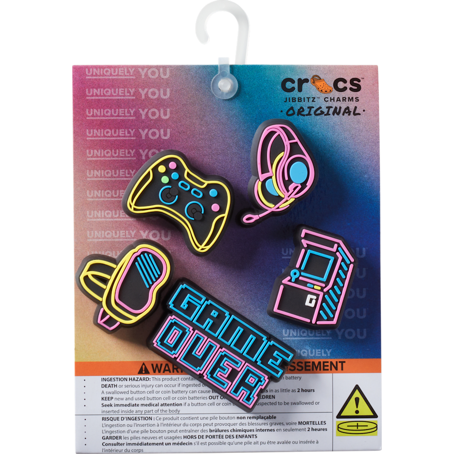 Lights Up Neon Gamer 5 Pack Jibbitz™ charms | Crocs Signature