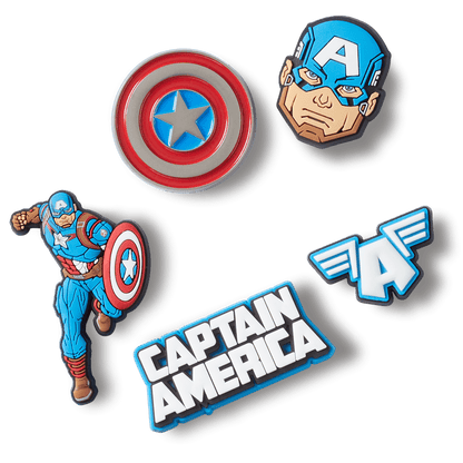 Captain America 5 Pack Jibbitz™ charms | Crocs Special Offer