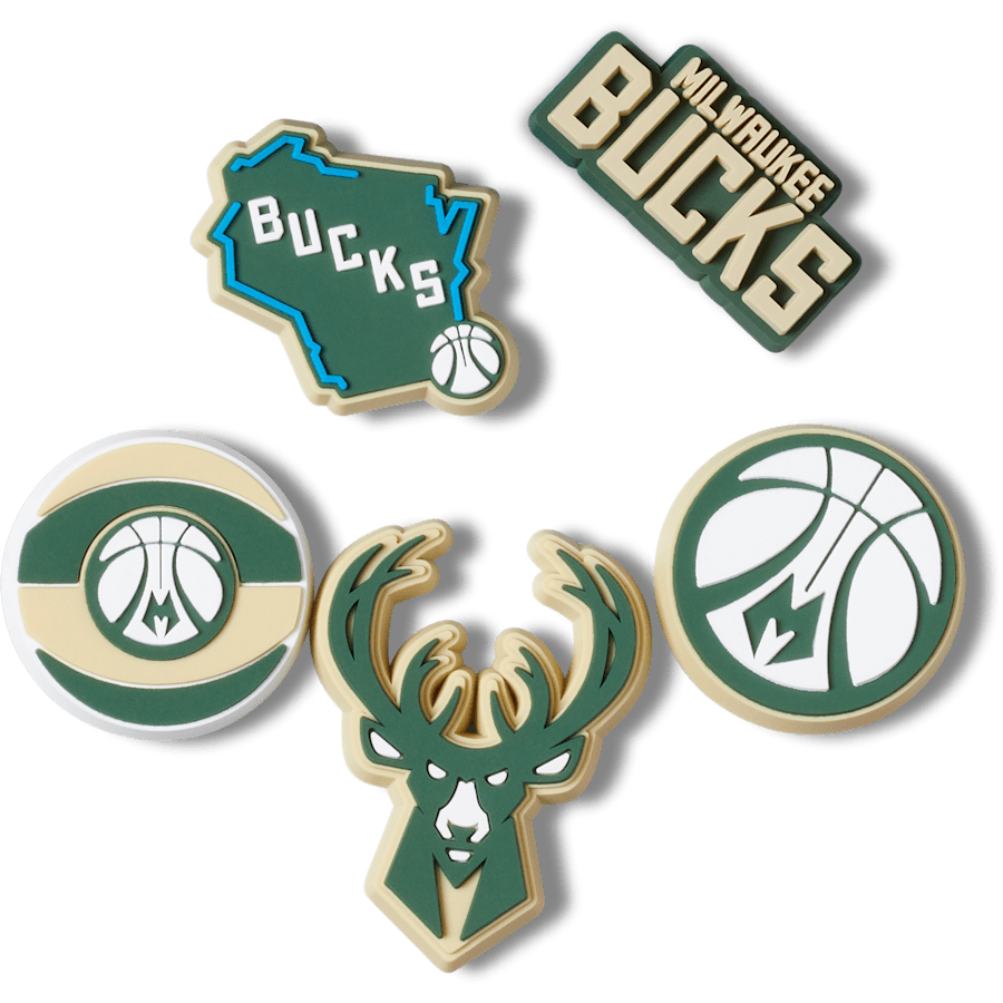 NBA Milwaukee Bucks 5 Pack Jibbitz™ charms | Crocs Hot Sale