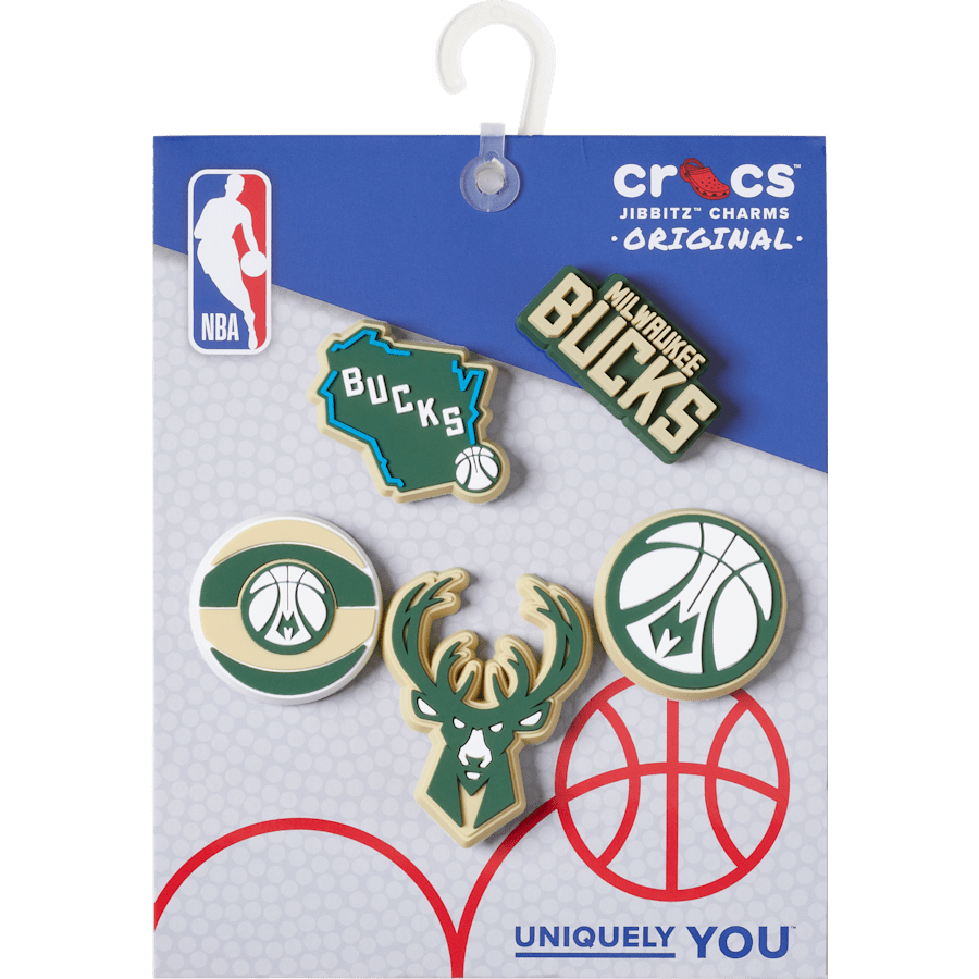 NBA Milwaukee Bucks 5 Pack Jibbitz™ charms | Crocs Hot Sale
