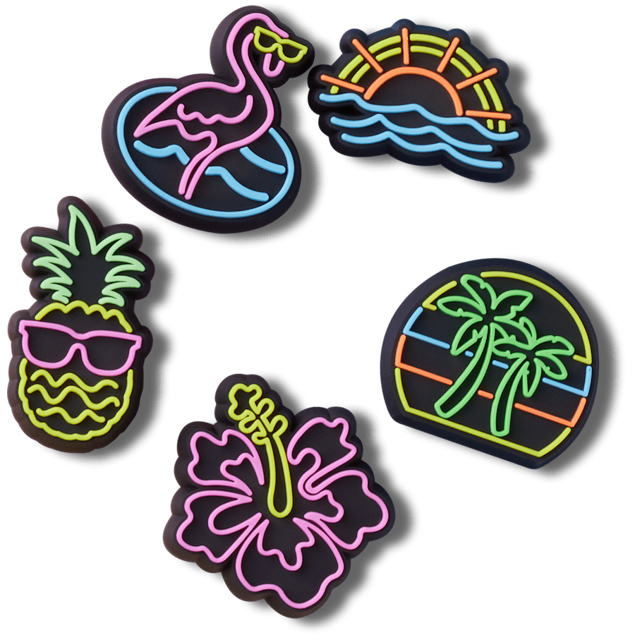 Lights Up Neon 5 Pack Jibbitz™ charms | Crocs Recommended