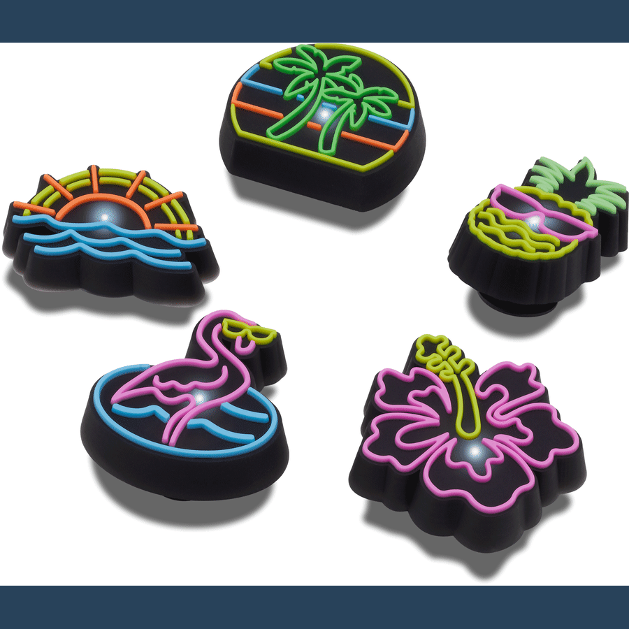 Lights Up Neon 5 Pack Jibbitz™ charms | Crocs Recommended