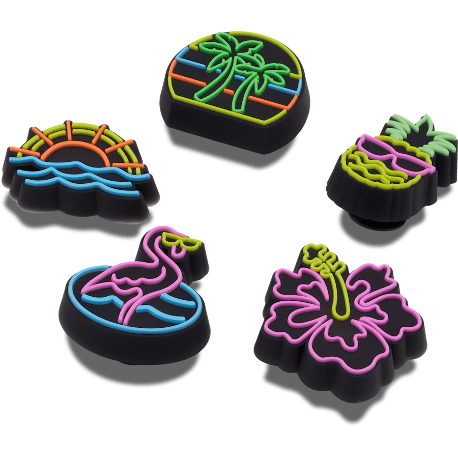 Lights Up Neon 5 Pack Jibbitz™ charms | Crocs Recommended