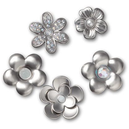 Monochrome Slvr Flwrs 5 Pack Jibbitz™ charms | Crocs Hot Sale
