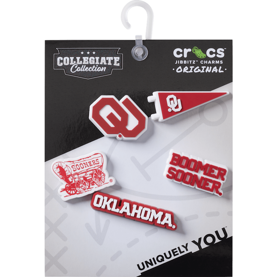 Univ of Oklahoma 5 Pack Jibbitz™ charms | Crocs Featured
