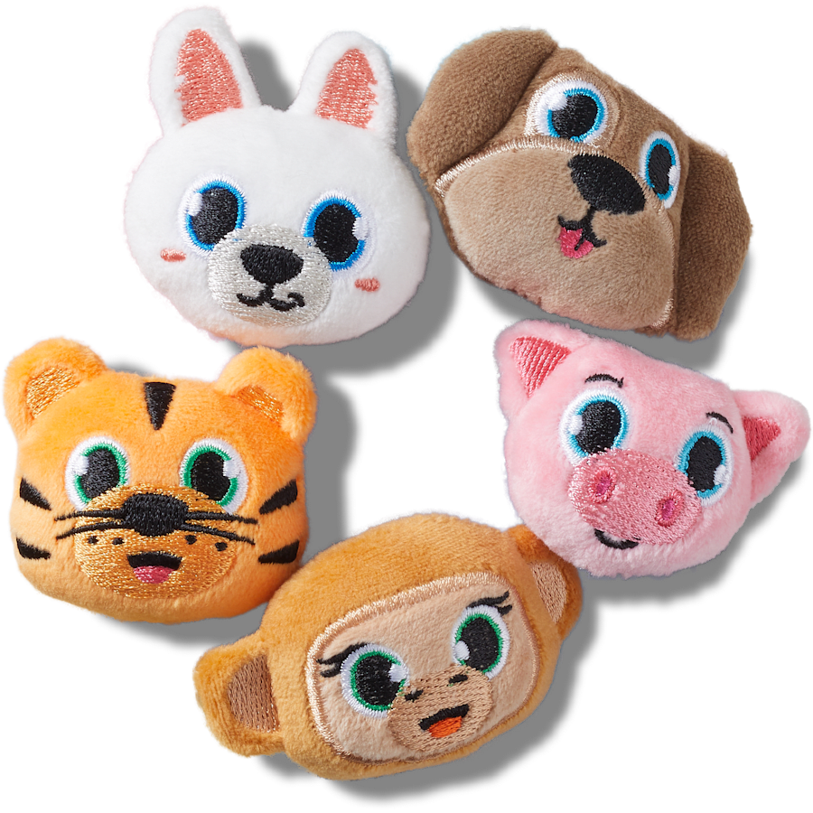 Fuzzy Animal 5 Pack Jibbitz™ charms | Crocs Signature