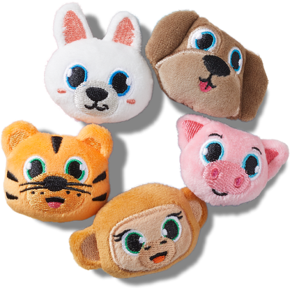 Fuzzy Animal 5 Pack Jibbitz™ charms | Crocs Signature