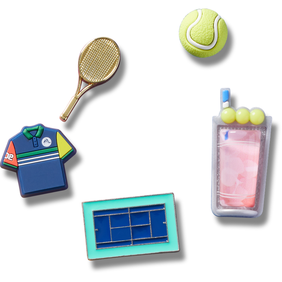 Day at The Tennis Court 5 Pack Jibbitz™ charms | Crocs Signature