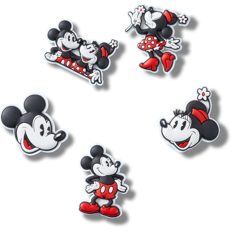 Mickey and Minnie PVC 5 Pack Jibbitz™ charms | Crocs Discount