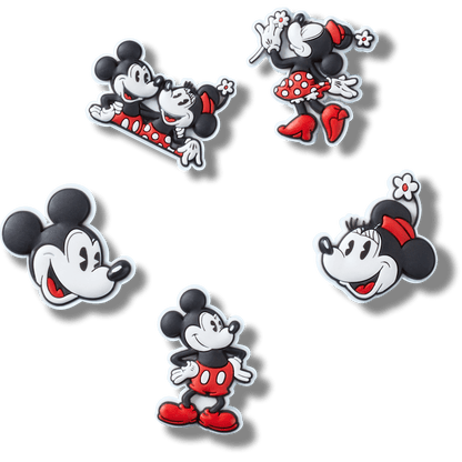 Mickey and Minnie PVC 5 Pack Jibbitz™ charms | Crocs Discount