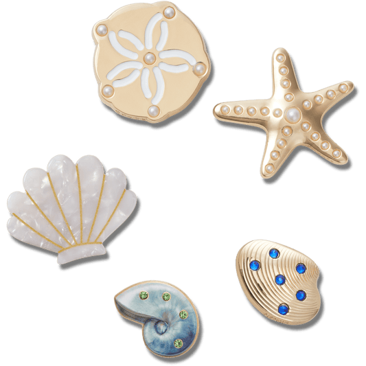 Gold Seashell 5 Pack Jibbitz™ charms | Crocs Top Pick