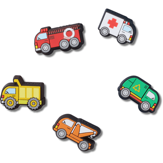 Tiny Work Trucks 5 Pack Jibbitz™ charms | Crocs Classic