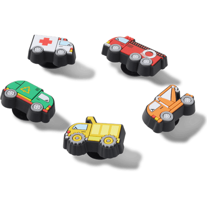Tiny Work Trucks 5 Pack Jibbitz™ charms | Crocs Classic