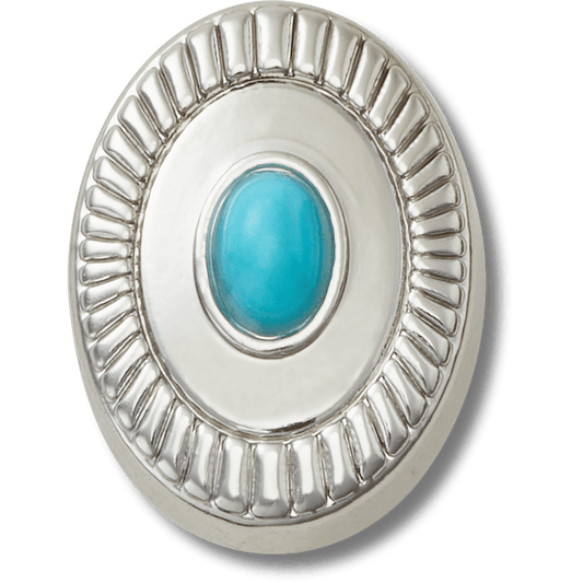 Silver Turquoise Emblem Jibbitz™ charms | Crocs Popular