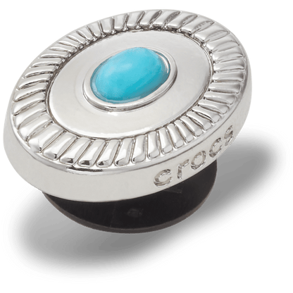 Silver Turquoise Emblem Jibbitz™ charms | Crocs Popular