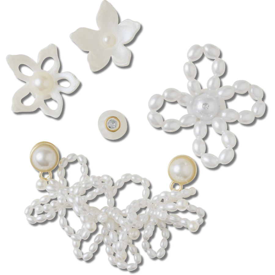 White Pearl Beaded 5 Pack Jibbitz™ charms | Crocs Special Offer