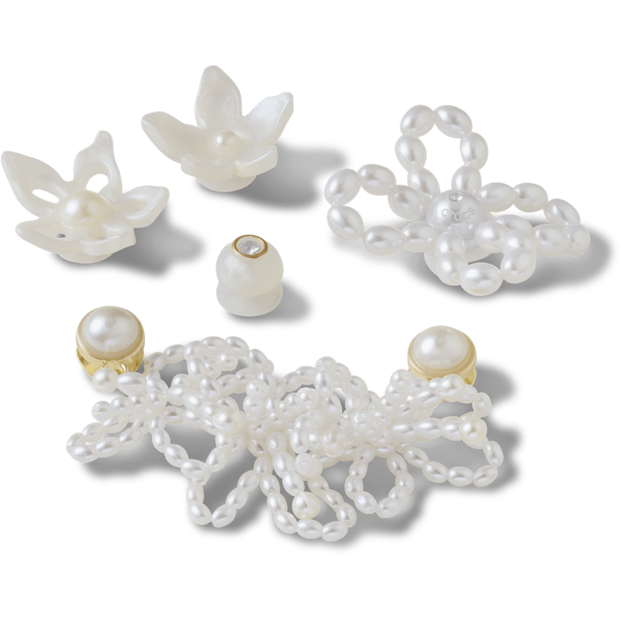 White Pearl Beaded 5 Pack Jibbitz™ charms | Crocs Special Offer