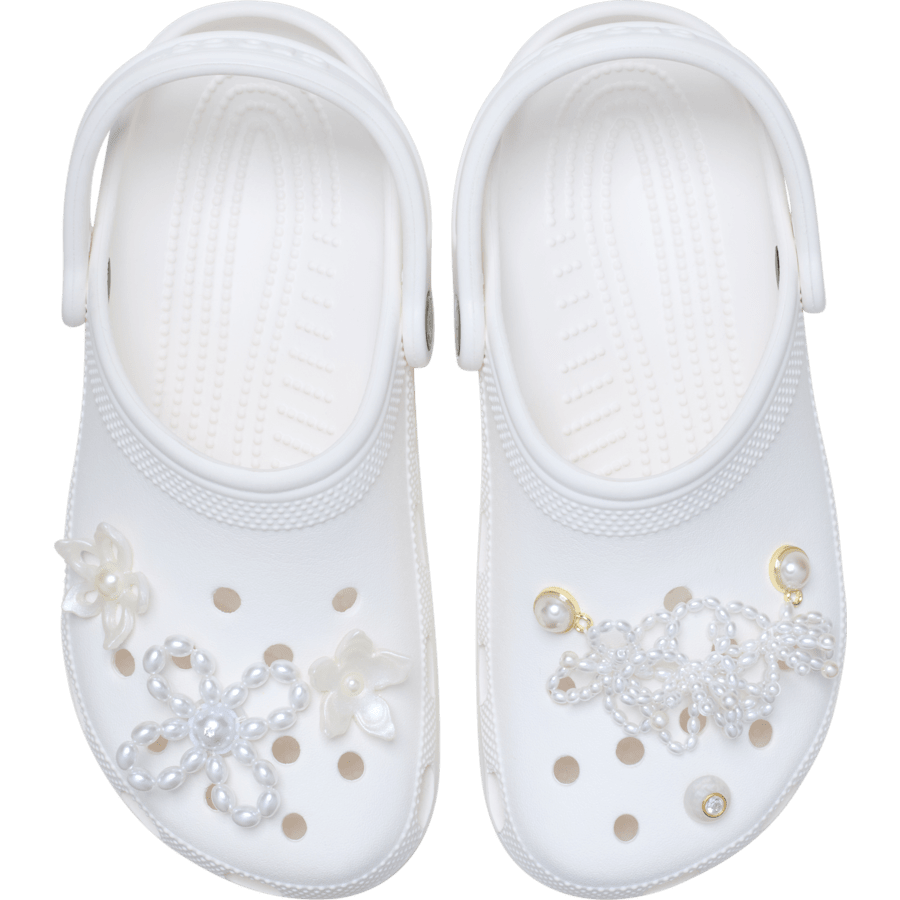 White Pearl Beaded 5 Pack Jibbitz™ charms | Crocs Special Offer
