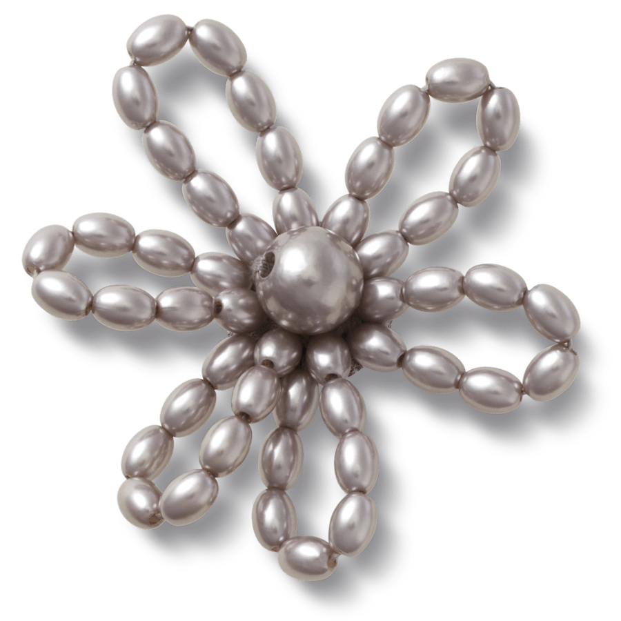 Grey Pearl Beaded Daisy Jibbitz™ charms | Crocs New