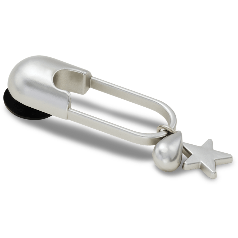 Silver Meta Safety Pin Jibbitz™ charms | Crocs Featured