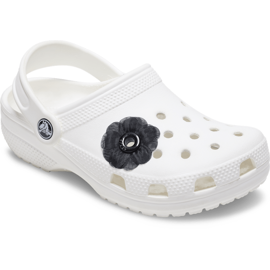 Black Chiffon Grommet Jibbitz™ charms | Crocs Signature