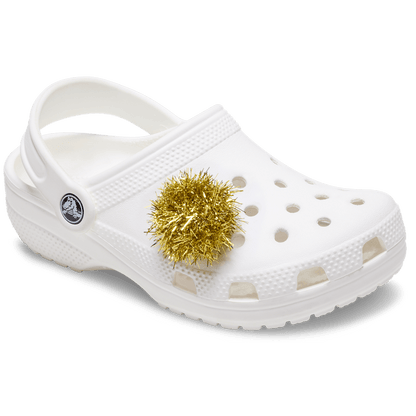 Gold Tinsel Pom Jibbitz™ charms | Crocs Classic