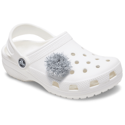 Silver Tinsel Pom Jibbitz™ charms | Crocs Value