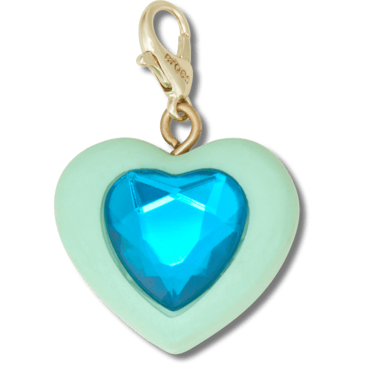Blue Heart Sim Gem Charm Jibbitz Shoe Charm | Crocs Trending