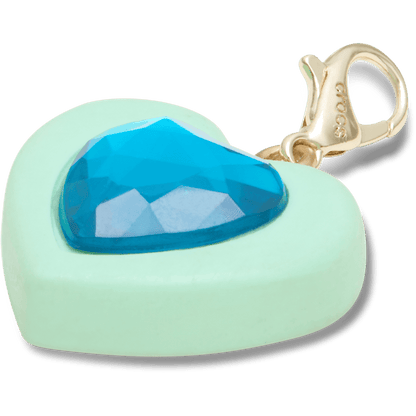 Blue Heart Sim Gem Charm Jibbitz Shoe Charm | Crocs Trending