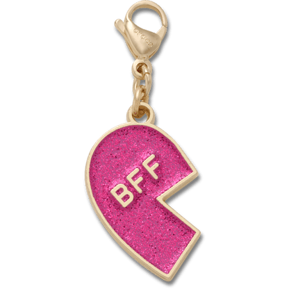 Pink Glitter BFF Charm Left Jibbitz Shoe Charm | Crocs Best Seller