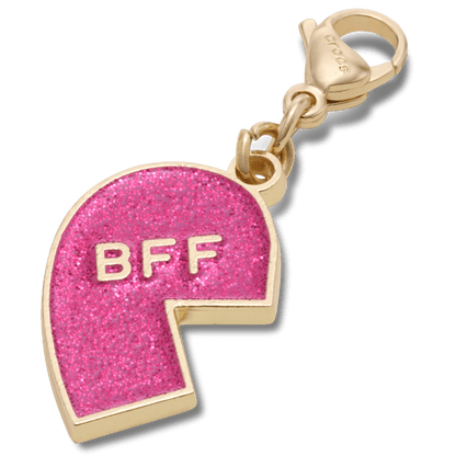 Pink Glitter BFF Charm Left Jibbitz Shoe Charm | Crocs Best Seller