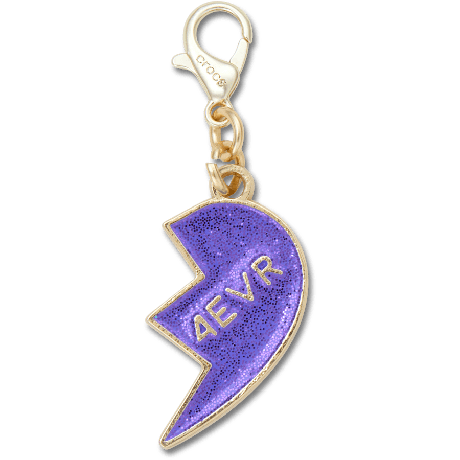 Purple Glitter BFF Charm Right Jibbitz Shoe Charm | Crocs Popular