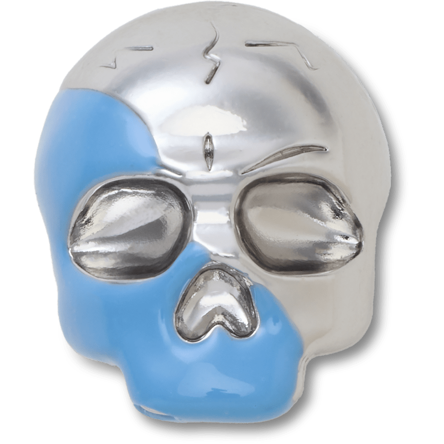 Silver and Blue Enamel Skull Jibbitz™ charms | Crocs Special Offer