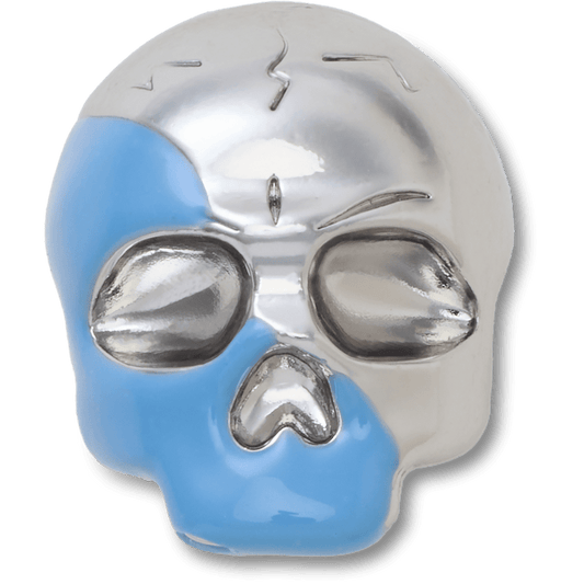 Silver and Blue Enamel Skull Jibbitz™ charms | Crocs Special Offer