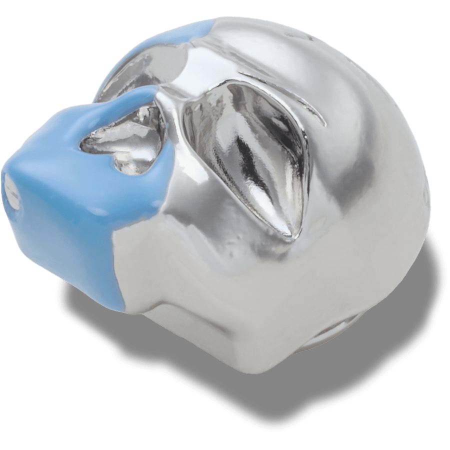 Silver and Blue Enamel Skull Jibbitz™ charms | Crocs Special Offer