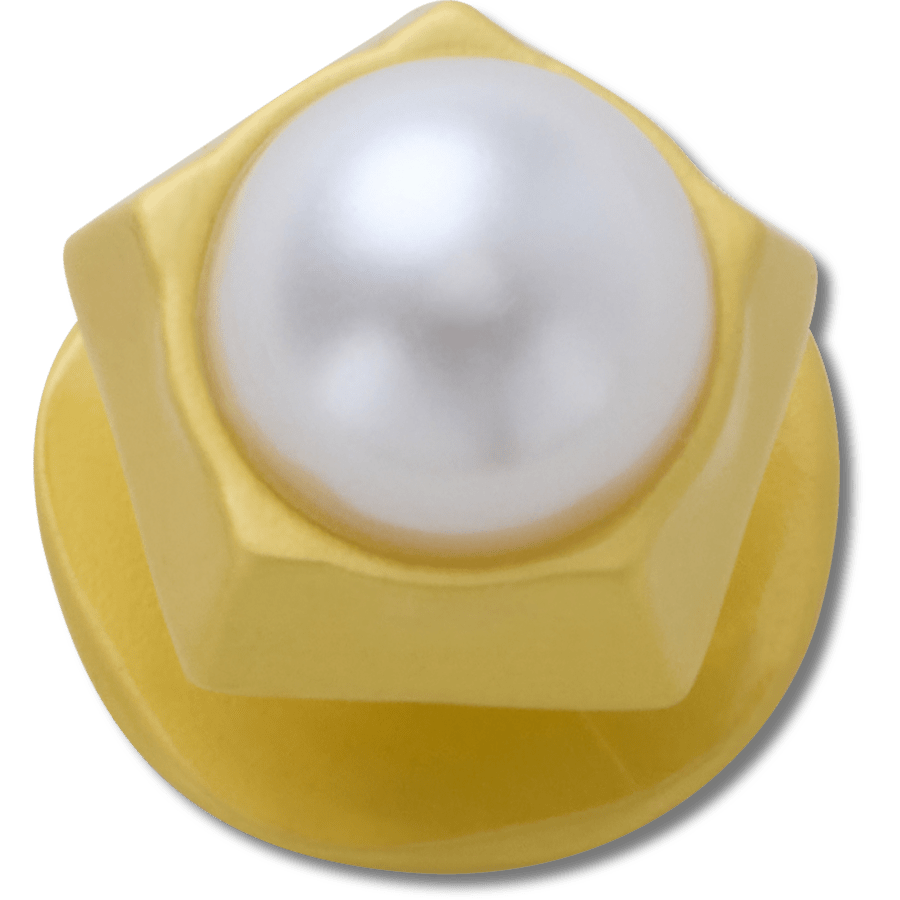 Gold Pentagon Pearl Jibbitz™ charms | Crocs Popular