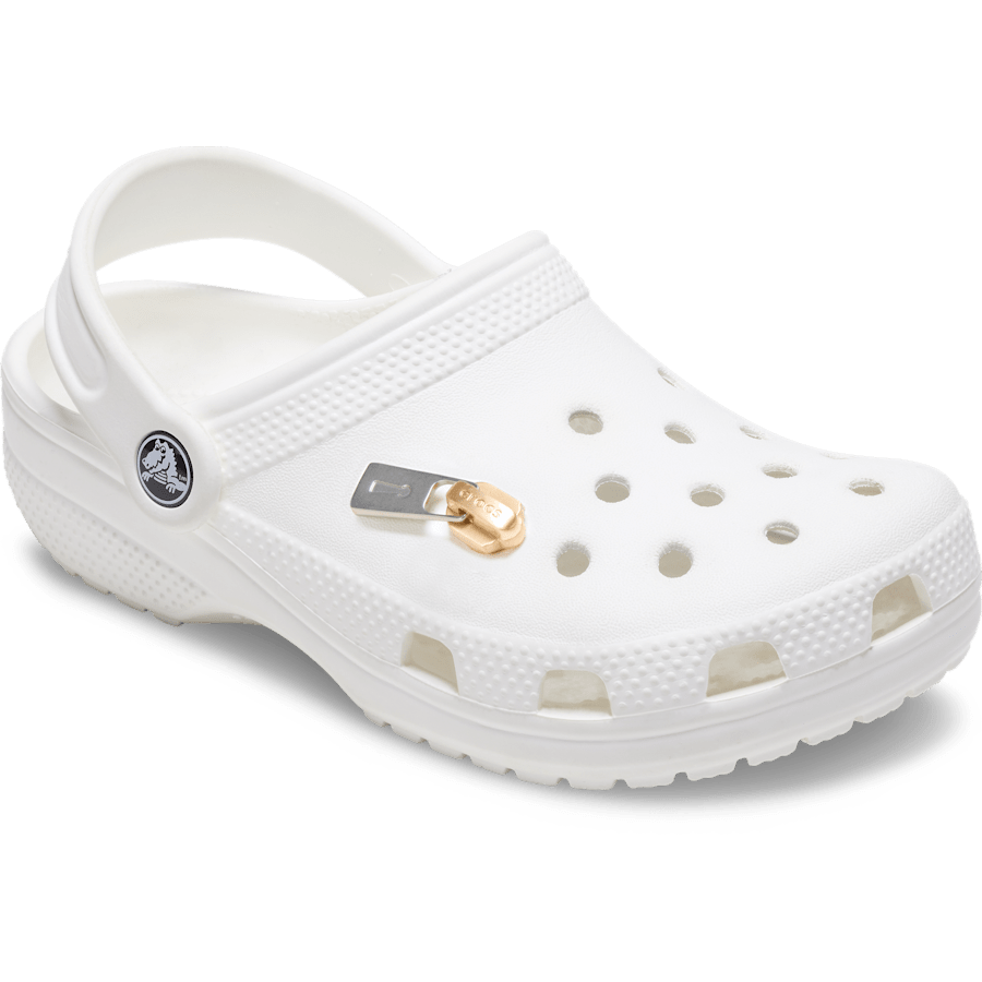 Gold and Silver Zipper Jibbitz™ charms | Crocs Classic